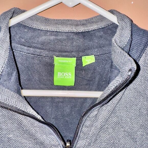 Hugo Boss Men's Modern Fit Full Zip Collared Sweatshirt - M - Picture 2 of 8